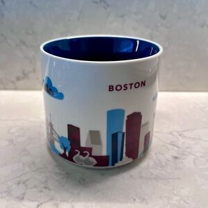 Starbucks “You Are Here” Boston Mug with Blue Interior